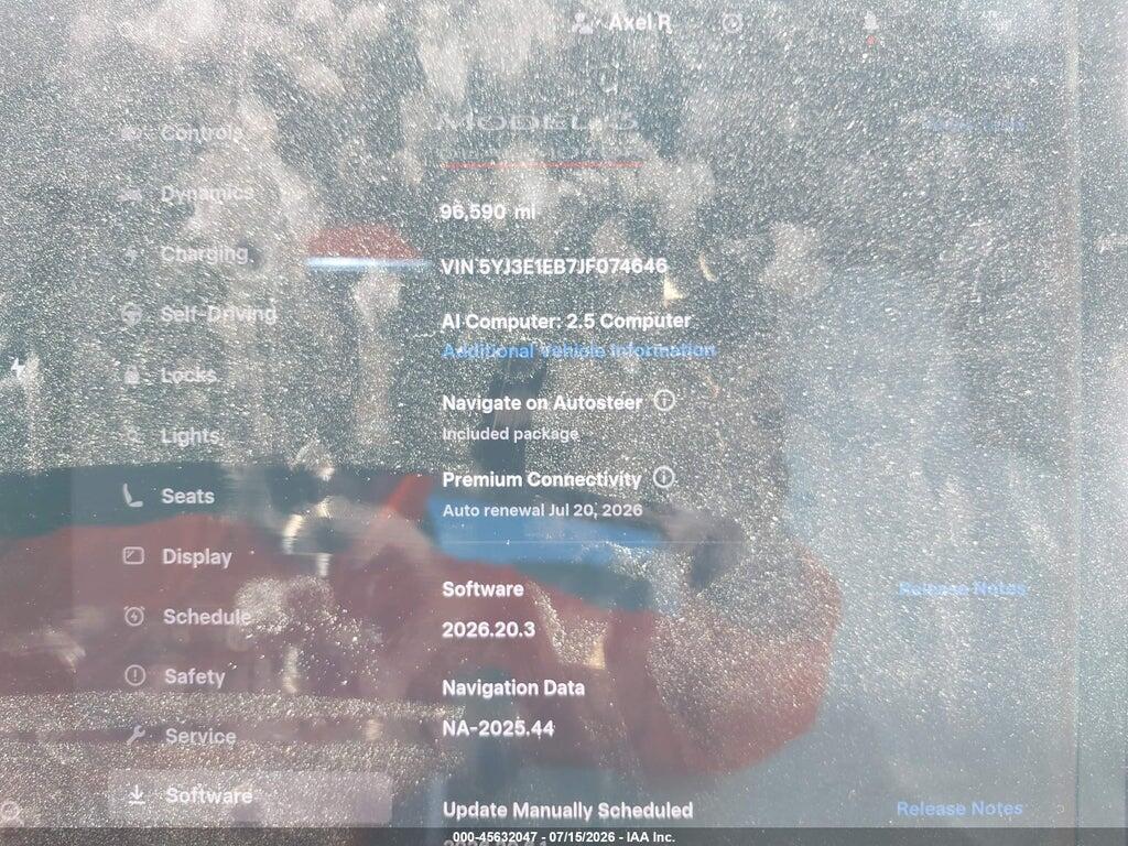 5YJ3E1EB7JF074646 2018 TESLA MODEL 3 photo no. 7