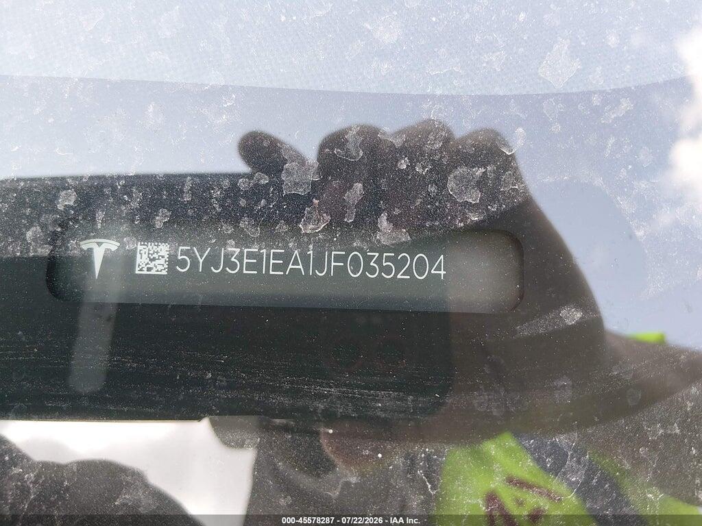 5YJ3E1EA1JF035204 2018 TESLA MODEL 3 photo no. 9