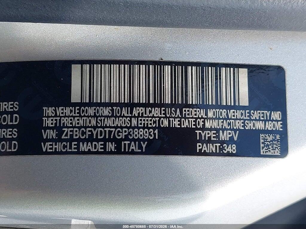 ZFBCFYDT7GP388931 2016 FIAT 500X photo no. 9