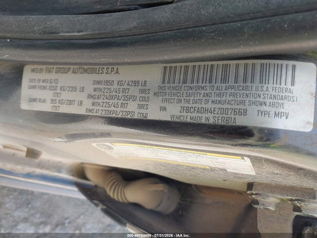 ZFBCFADH4EZ007668 2014 FIAT 500L photo no. 9