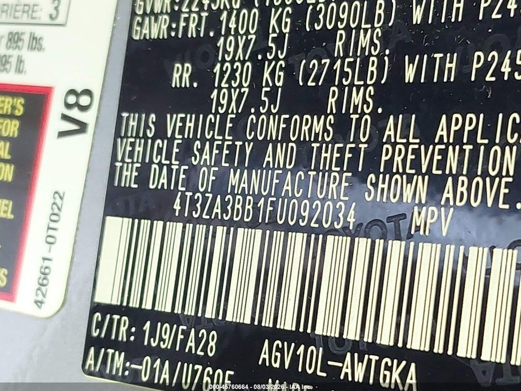 4T3ZA3BB1FU092034 2015 TOYOTA VENZA photo no. 9