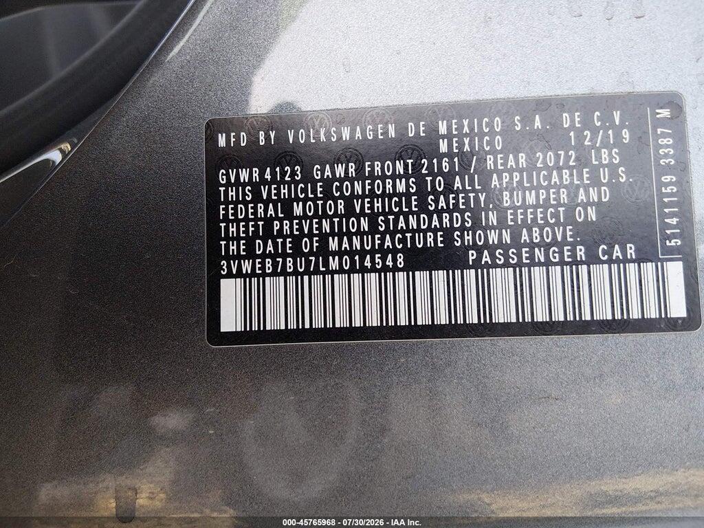 3VWEB7BU7LM014548 2020 VOLKSWAGEN JETTA photo no. 9