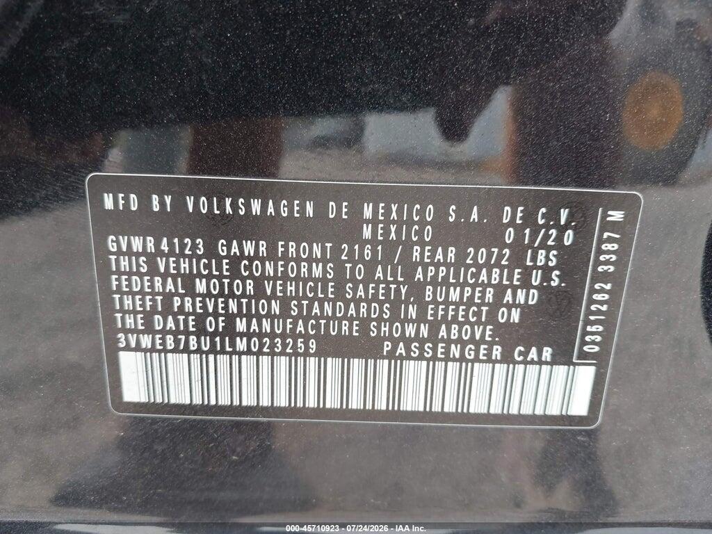 3VWEB7BU1LM023259 2020 VOLKSWAGEN JETTA photo no. 9