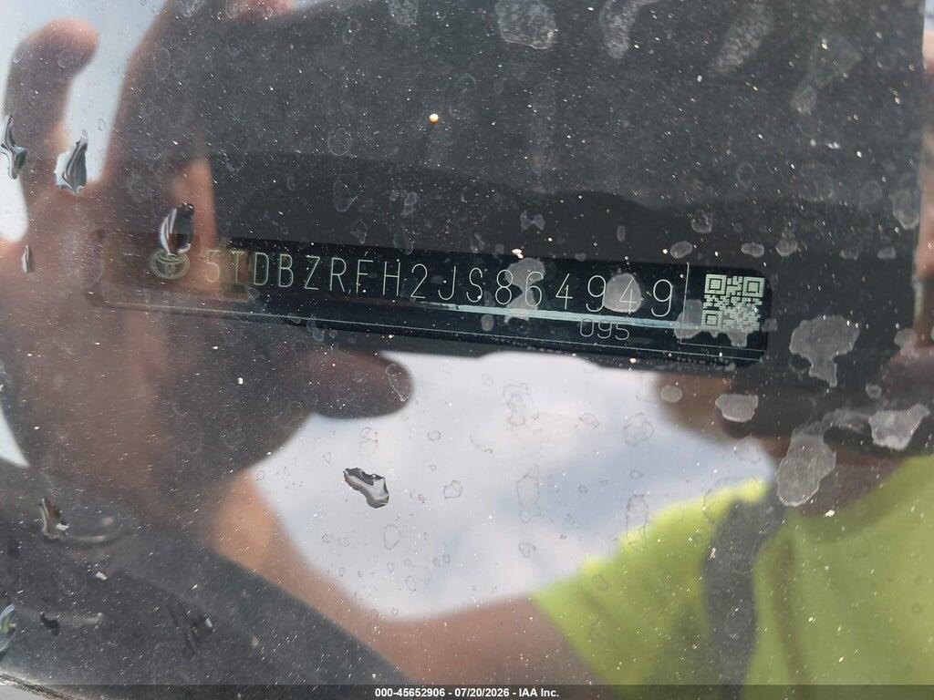 5TDBZRFH2JS864949 2018 TOYOTA HIGHLANDER photo no. 9