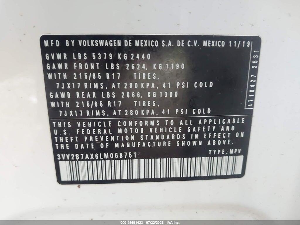 3VV2B7AX6LM068751 2020 VOLKSWAGEN TIGUAN photo no. 9