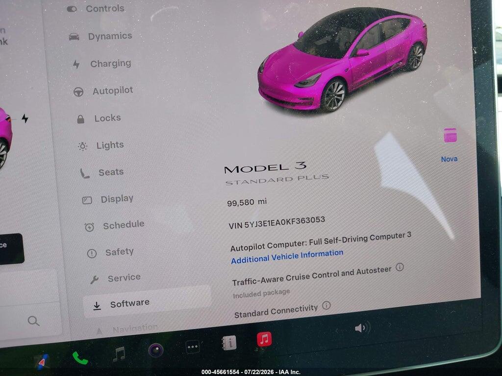 5YJ3E1EA0KF363053 2019 TESLA MODEL 3 photo no. 7