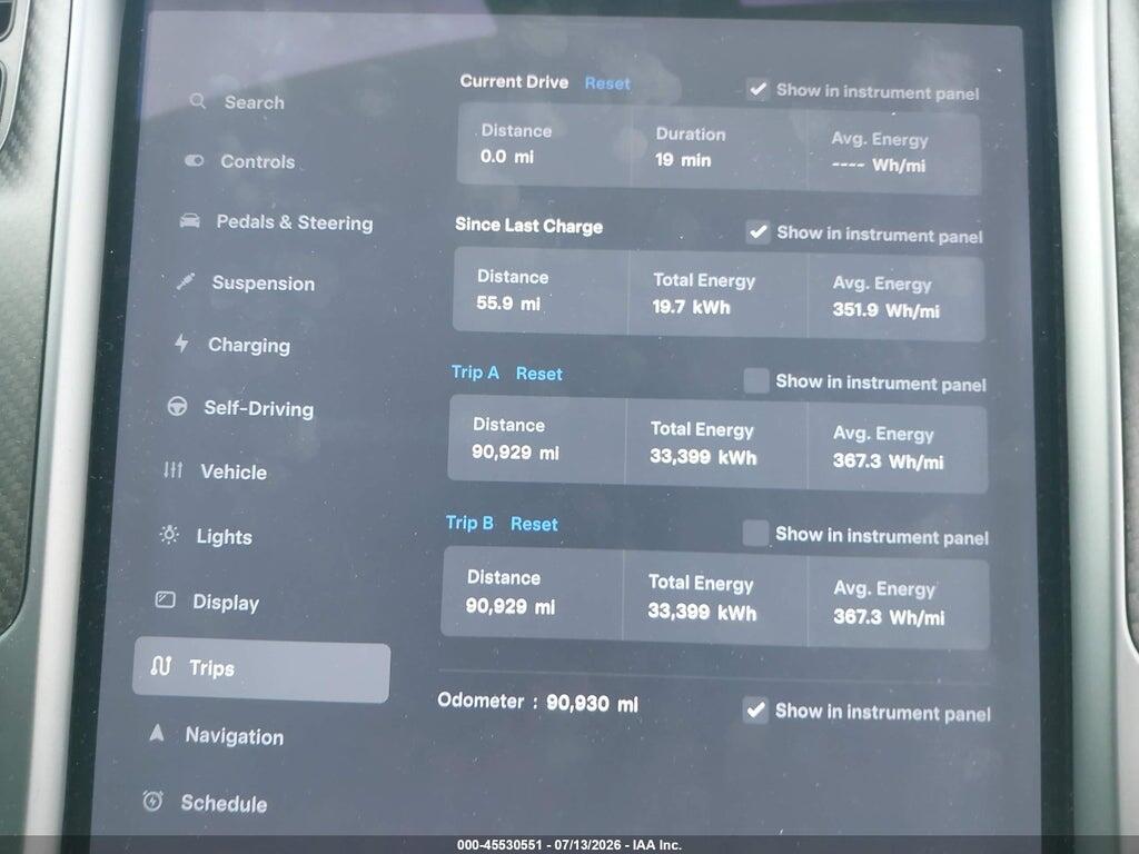 5YJSA1E25KF302216 2019 TESLA MODEL S photo no. 7