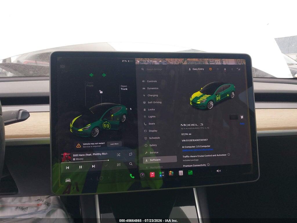 5YJ3E1EA0KF301457 2019 TESLA MODEL 3 photo no. 7