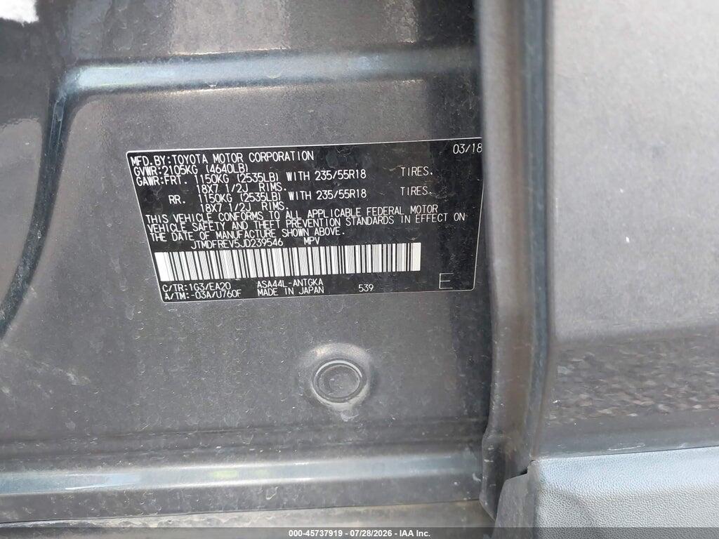 JTMDFREV5JD239546 2018 TOYOTA RAV4 photo no. 9