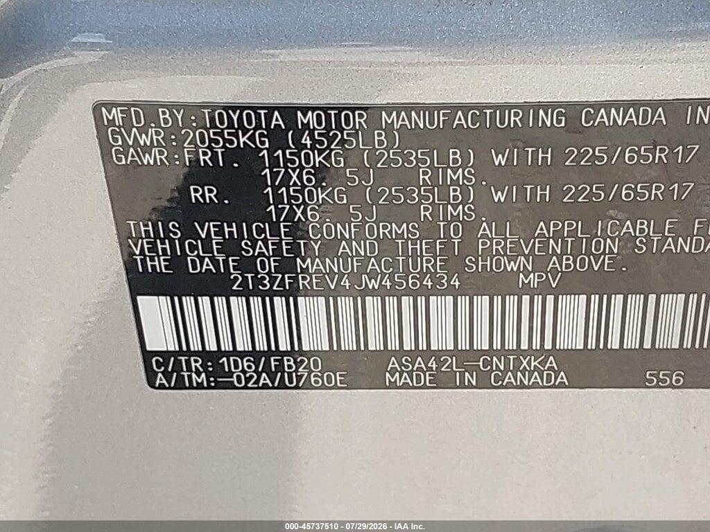 2T3ZFREV4JW456434 2018 TOYOTA RAV4 photo no. 9