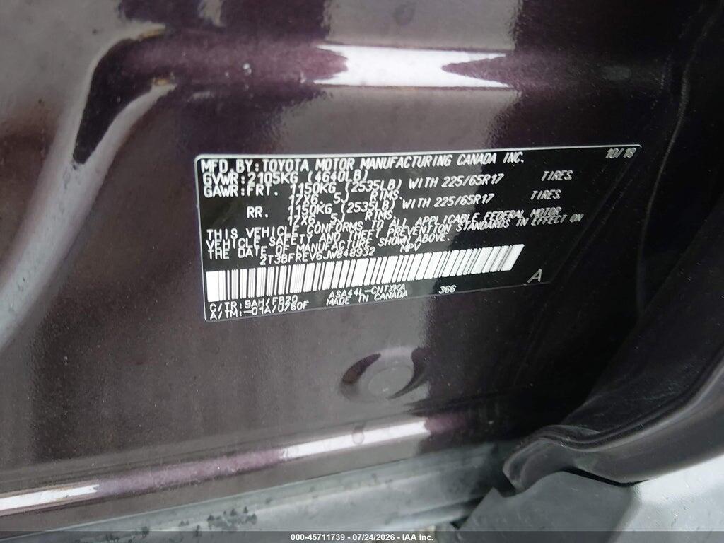 2T3BFREV6JW848932 2018 TOYOTA RAV4 photo no. 9