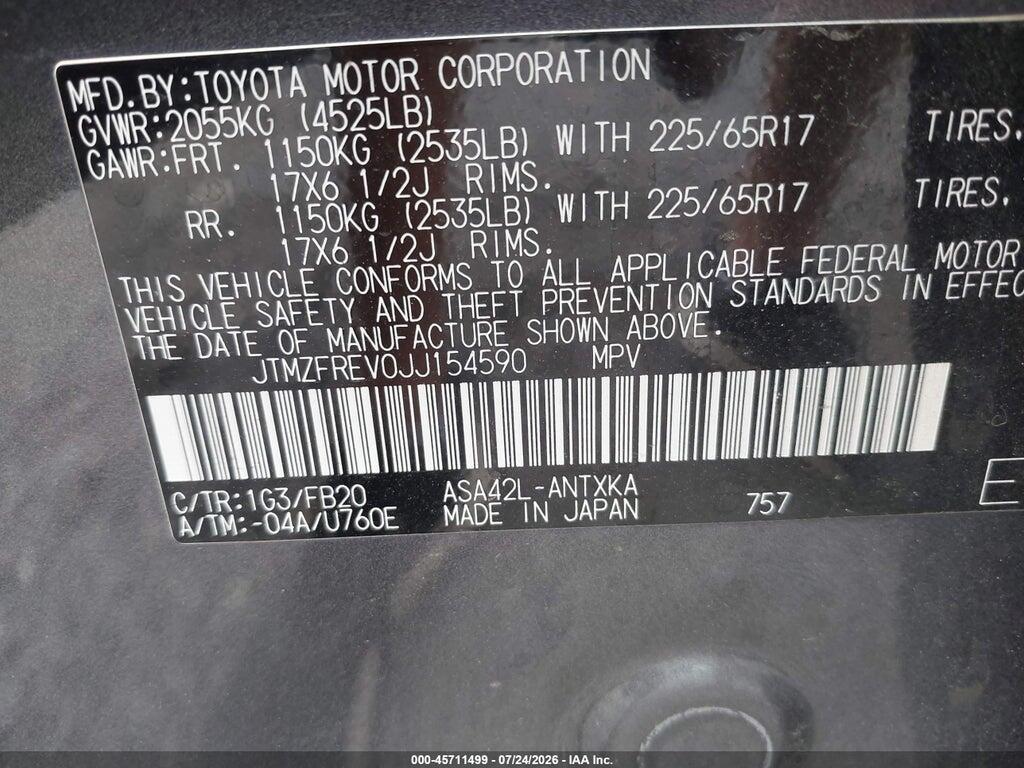 JTMZFREV0JJ154590 2018 TOYOTA RAV4 photo no. 9