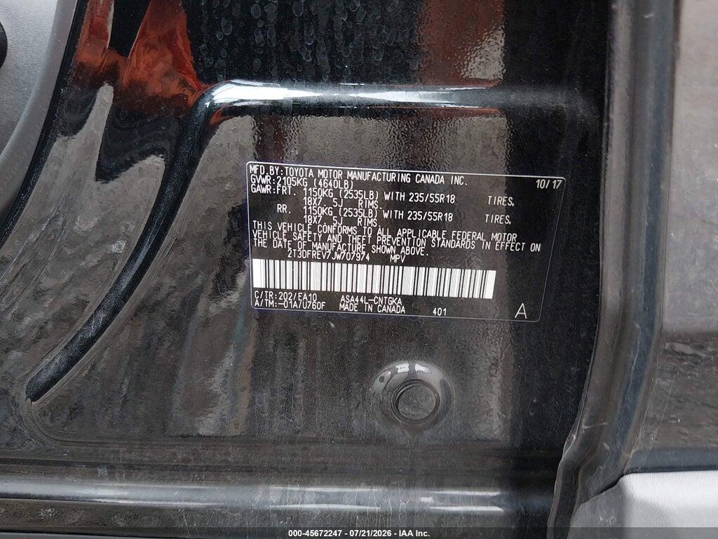 2T3DFREV7JW707974 2018 TOYOTA RAV4 photo no. 9