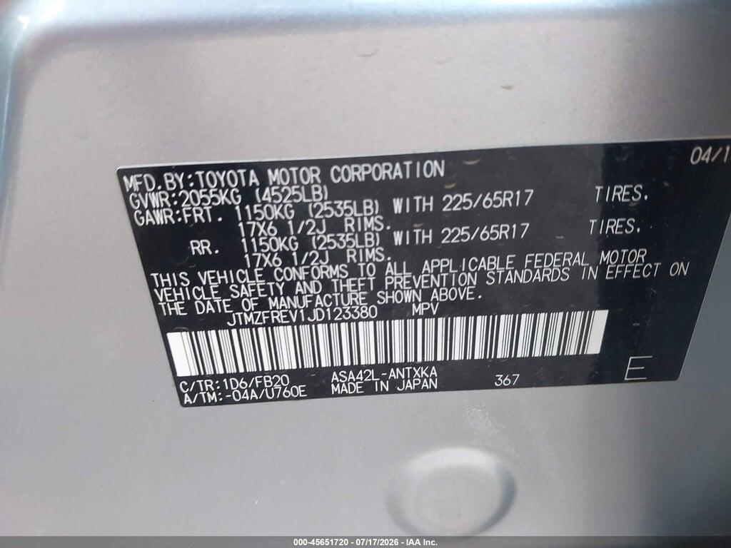 JTMZFREV1JD123380 2018 TOYOTA RAV4 photo no. 9
