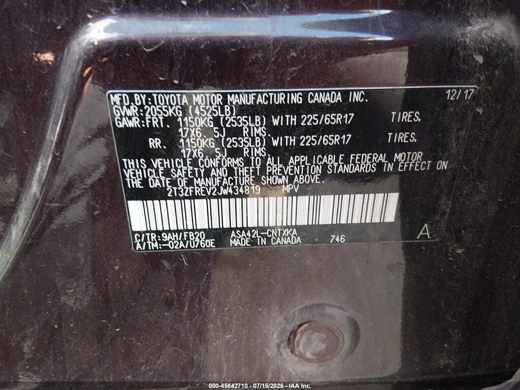 2T3ZFREV2JW434819 2018 TOYOTA RAV4 photo no. 9