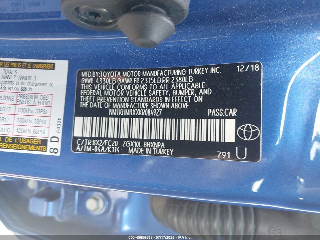 NMTKHMBXXKR084927 2019 TOYOTA C-HR photo no. 9