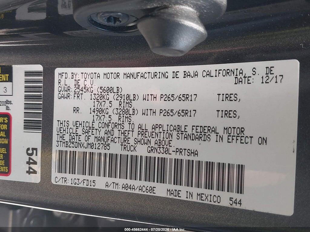 3TMBZ5DNXJM012785 2018 TOYOTA TACOMA photo no. 9
