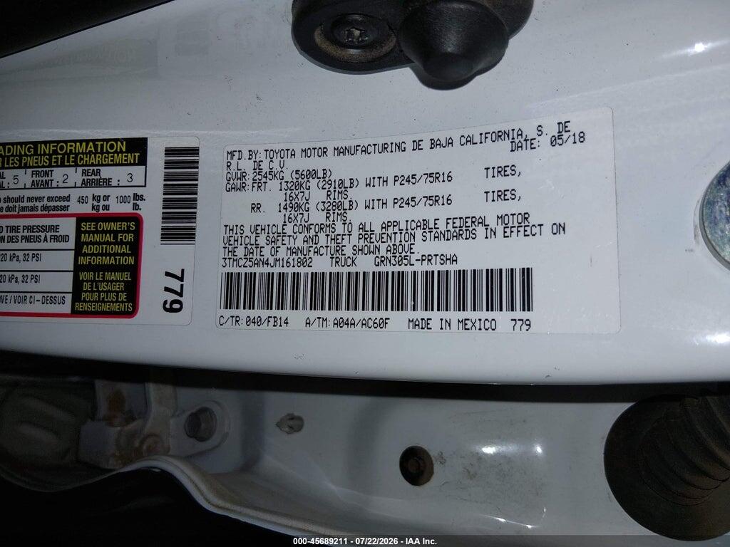 3TMCZ5AN4JM161802 2018 TOYOTA TACOMA photo no. 9