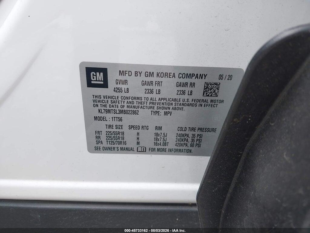 KL79MTSL3MB022862 2021 CHEVROLET TRAILBLAZER photo no. 9