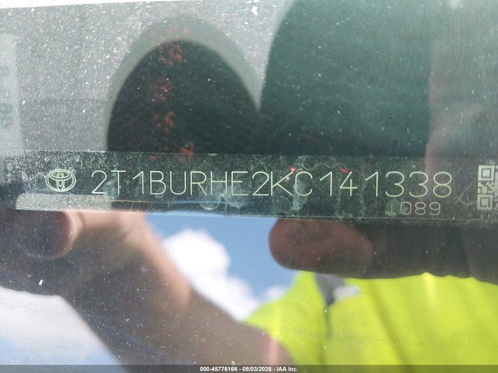 2T1BURHE2KC141338 2019 TOYOTA COROLLA photo no. 9
