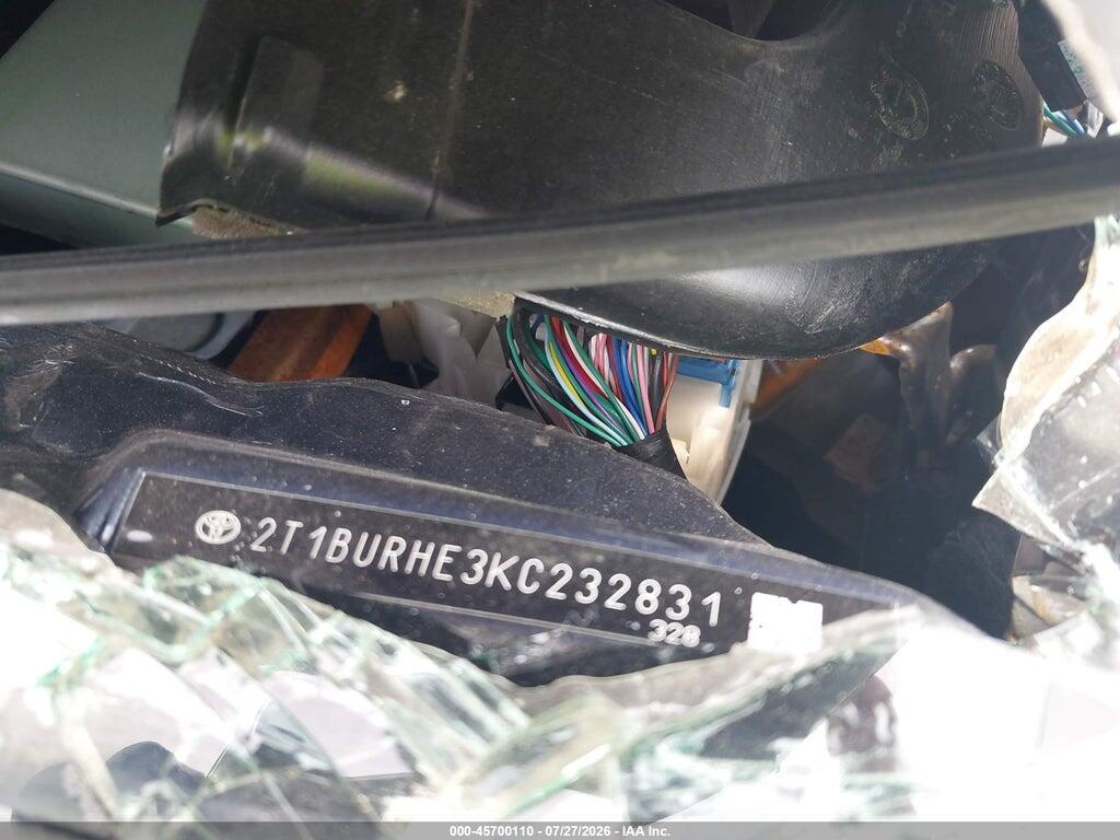 2T1BURHE3KC232831 2019 TOYOTA COROLLA photo no. 9