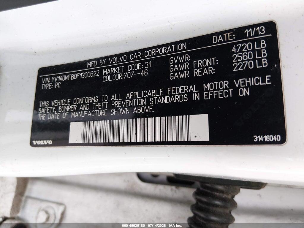 YV140MFB0F1300622 2015 VOLVO S60 photo no. 9
