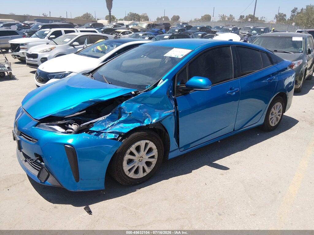 JTDKARFU9K3085720 2019 TOYOTA PRIUS photo no. 2