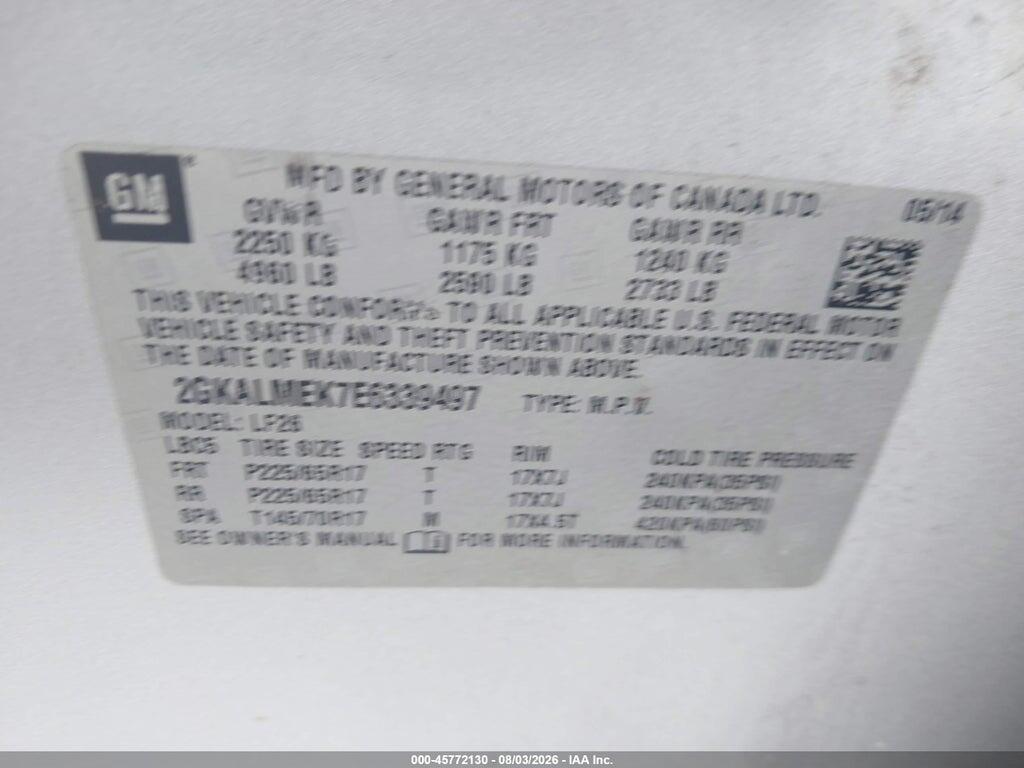 2GKALMEK7E6339497 2014 GMC TERRAIN photo no. 9