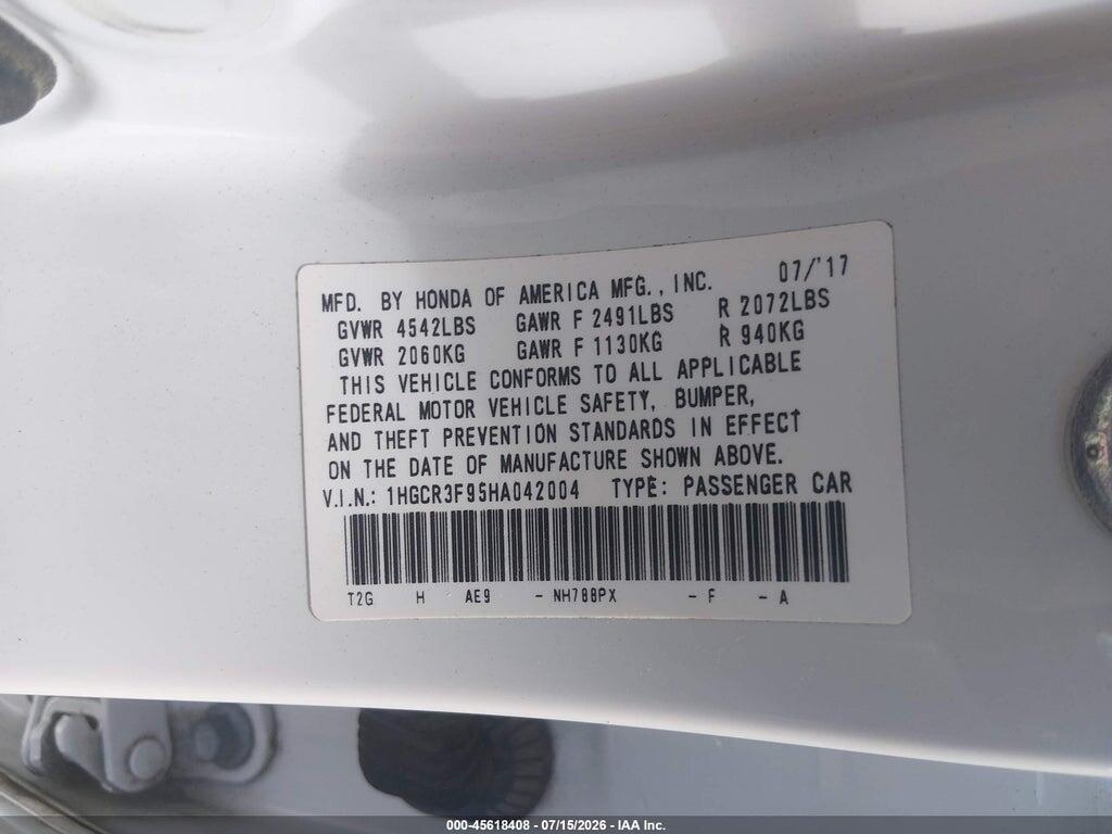 1HGCR3F95HA042004 2017 HONDA ACCORD photo no. 9