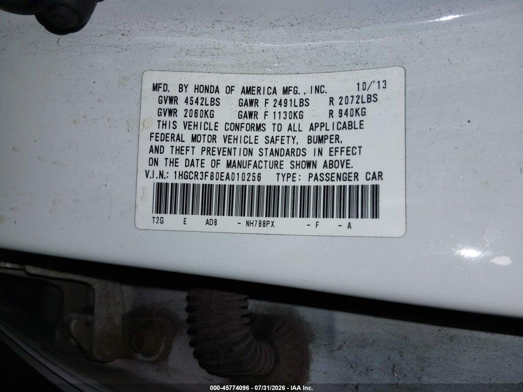 1HGCR3F80EA010256 2014 HONDA ACCORD photo no. 9