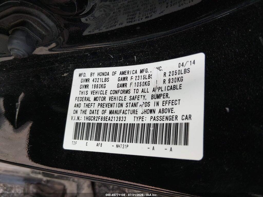 1HGCR2F89EA213933 2014 HONDA ACCORD photo no. 9