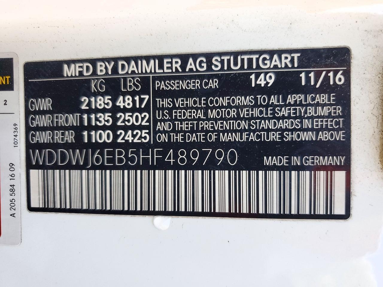 2017 MERCEDES-BENZ C 43 4MATIC AMG — Фото 12 из 12