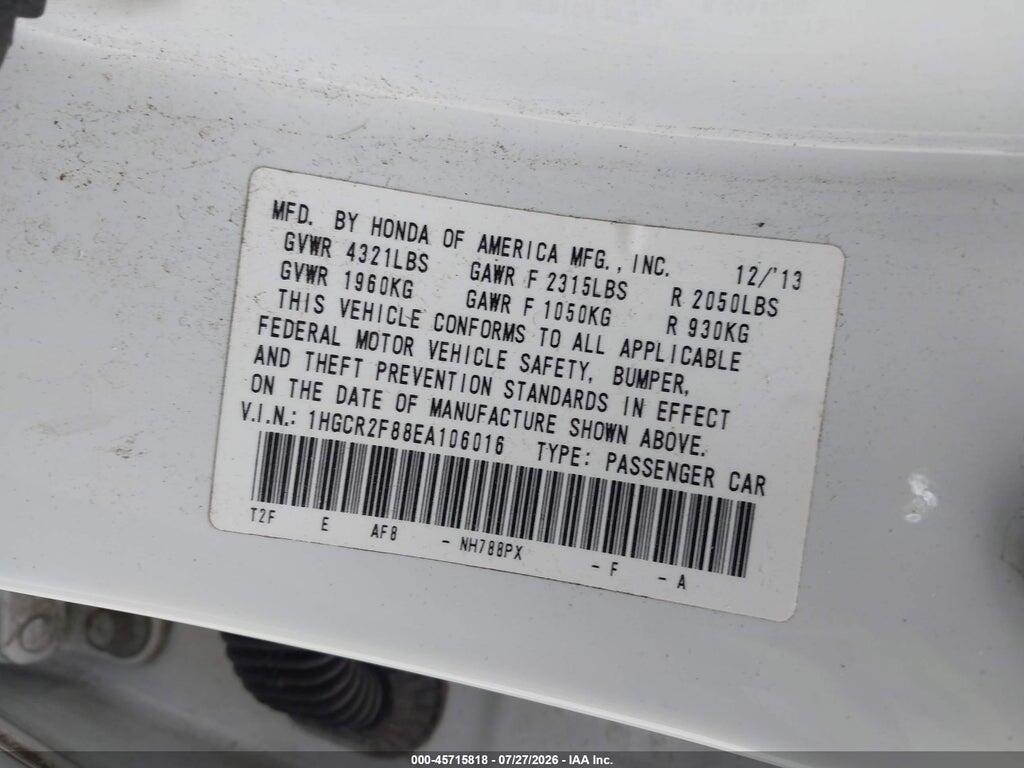 1HGCR2F88EA106016 2014 HONDA ACCORD photo no. 9