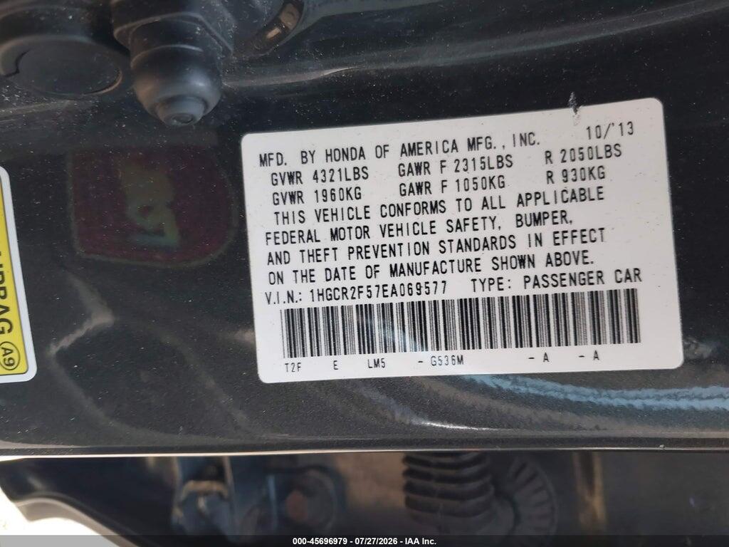 1HGCR2F57EA069577 2014 HONDA ACCORD photo no. 9