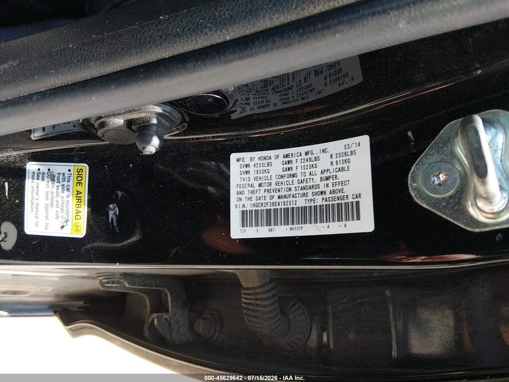 1HGCR2F36EA192012 2014 HONDA ACCORD photo no. 9