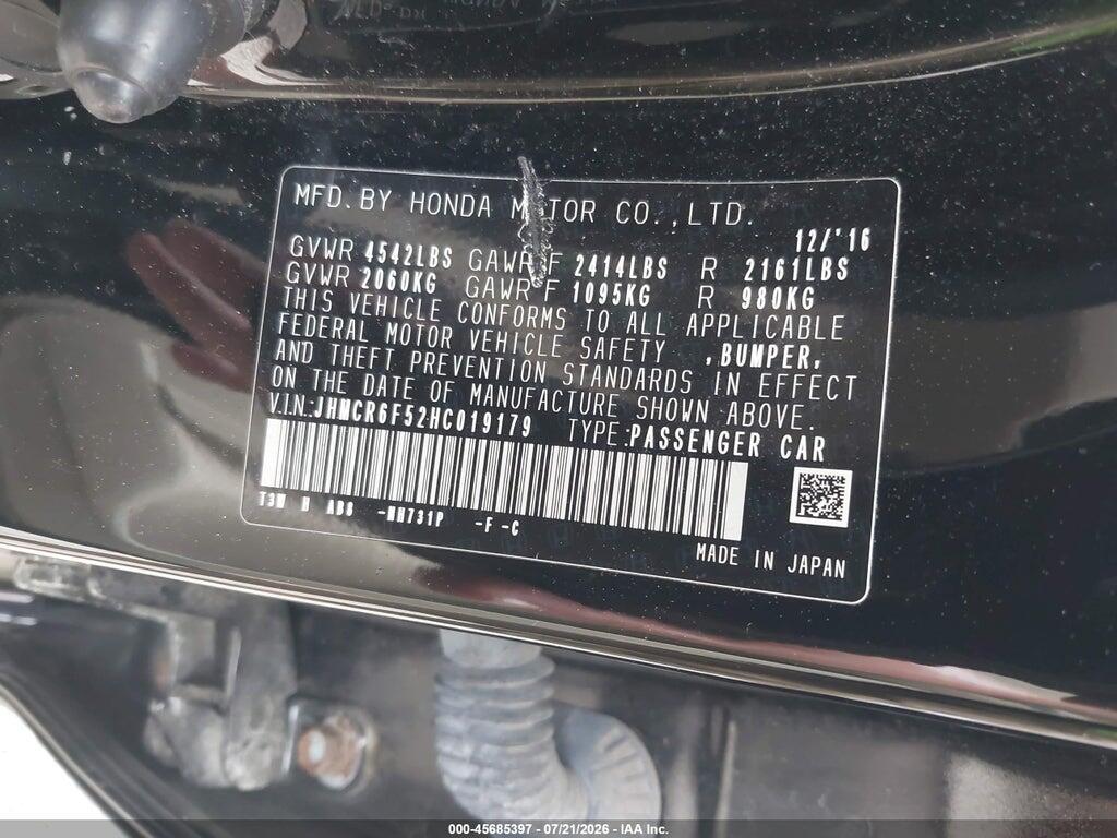JHMCR6F52HC019179 2017 HONDA ACCORD HYBRID photo no. 9