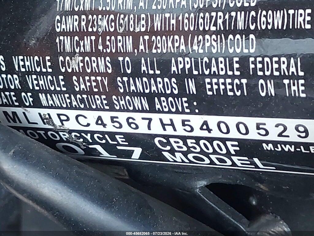 MLHPC4567H5400529 2017 HONDA CB500 photo no. 10