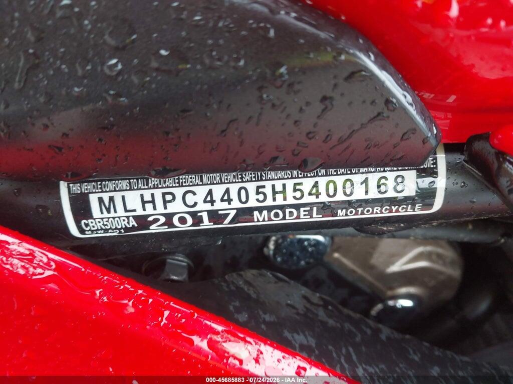 MLHPC4405H5400168 2017 HONDA CBR500 photo no. 10