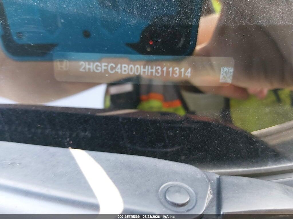 2HGFC4B00HH311314 2017 HONDA CIVIC photo no. 9