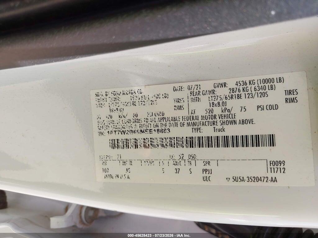 1FT7W2B69MEE18883 2021 FORD F-250 photo no. 9