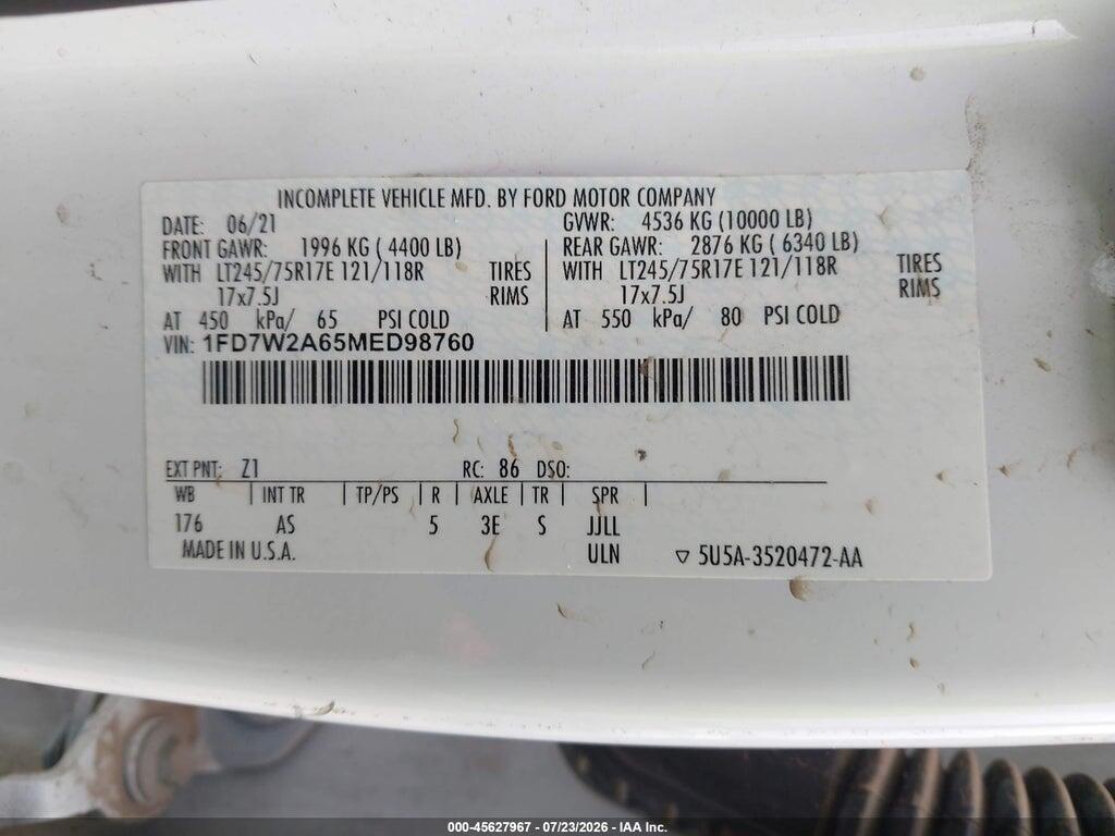 1FD7W2A65MED98760 2021 FORD F-250 photo no. 9