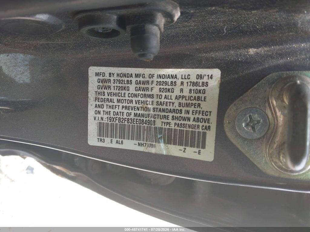 19XFB2F83EE084908 2014 HONDA CIVIC photo no. 9
