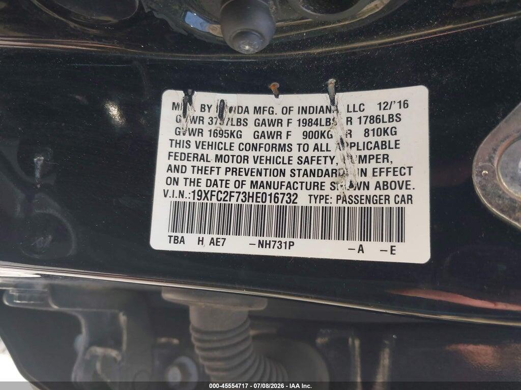 19XFC2F73HE016732 2017 HONDA CIVIC photo no. 9