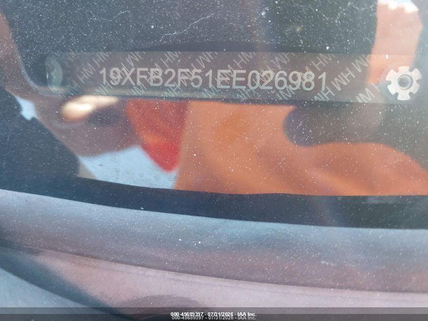 19XFB2F51EE026981 2014 HONDA CIVIC photo no. 9