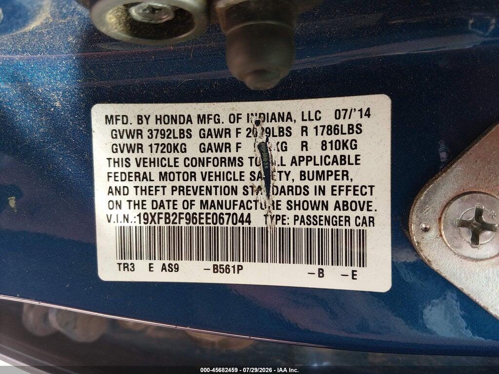 19XFB2F96EE067044 2014 HONDA CIVIC photo no. 9
