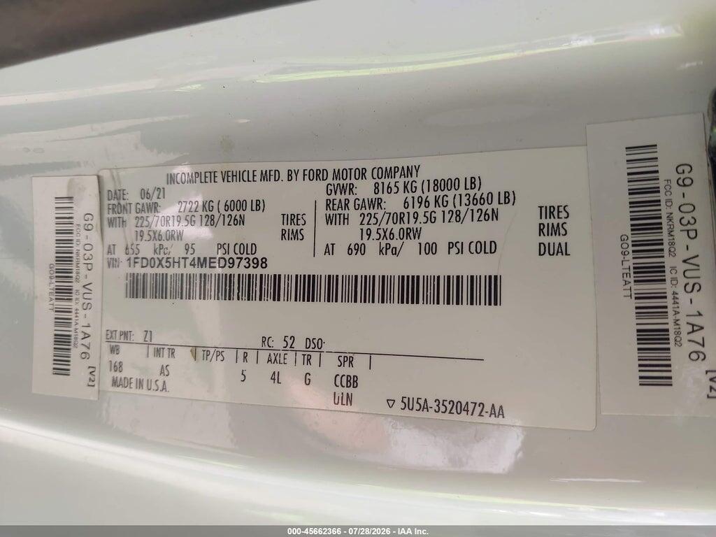 1FD0X5HT4MED97398 2021 FORD SUPER DUTY F-550 DRW photo no. 5