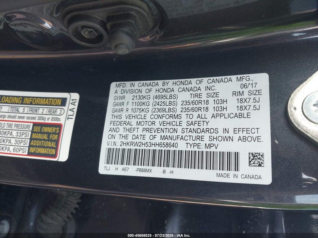 2HKRW2H53HH658640 2017 HONDA CR-V photo no. 9