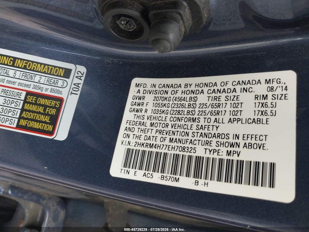 2HKRM4H77EH708325 2014 HONDA CR-V photo no. 9