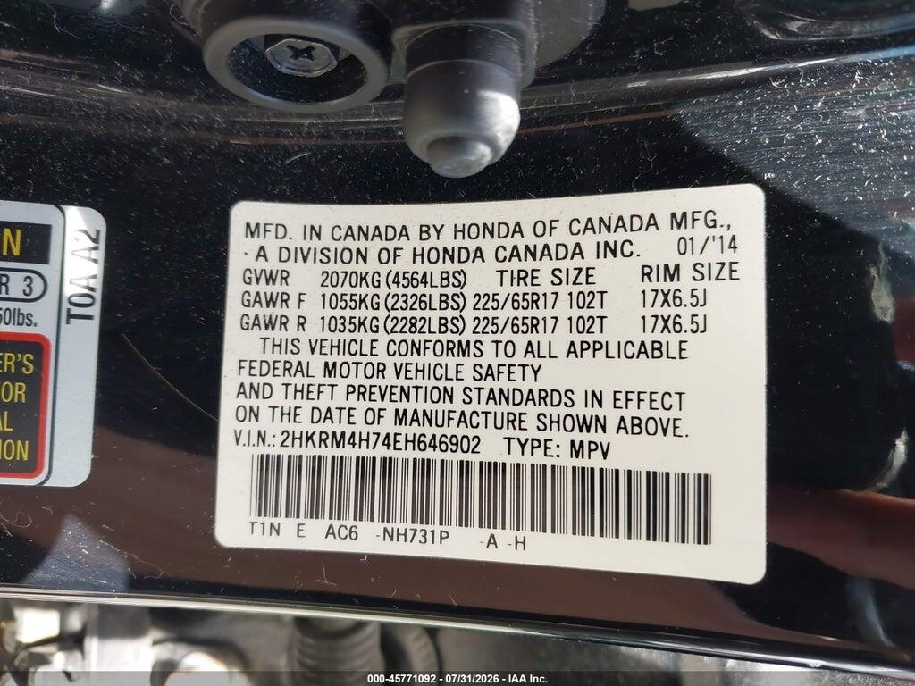 2HKRM4H74EH646902 2014 HONDA CR-V photo no. 9