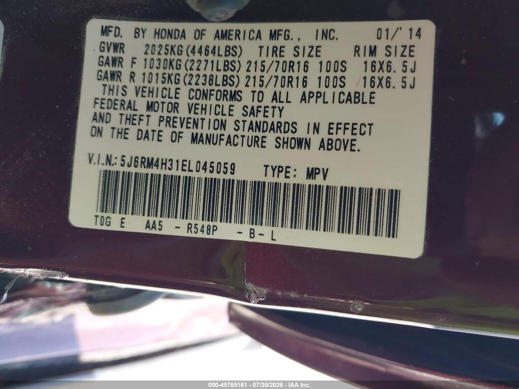 5J6RM4H31EL045059 2014 HONDA CR-V photo no. 9